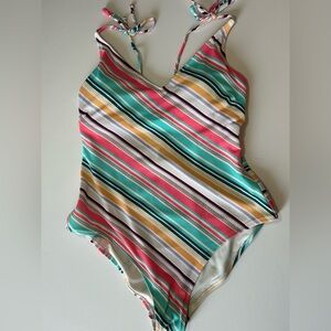 Jessica Swimsuit Multicolor Tie Straps Size XL
